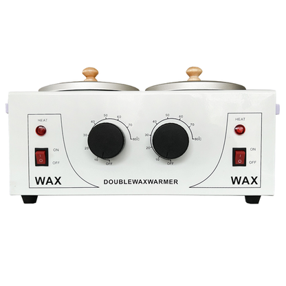 Double Wax Warmer Electronic Double Aluminum Pot Hot Wax Heater with 500cc Capacity for Hair Removal