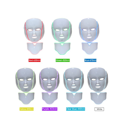 LED Face Mask Light Therapy 7 Color Skin Rejuvenation Therapy LED Photon Mask Light Facial Anti Aging Skin Tightening Wrinkles
